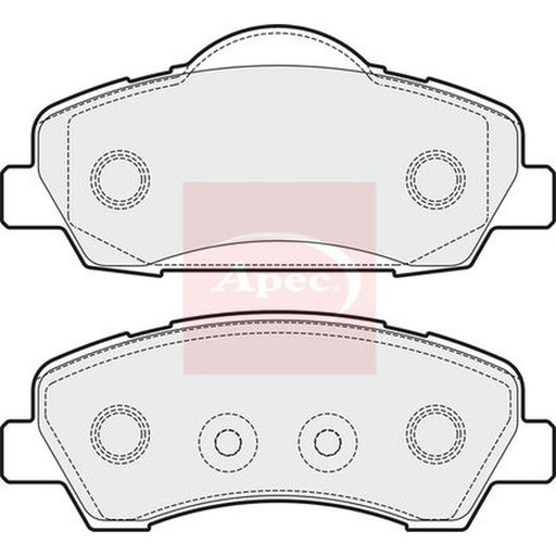 Apec Front Brake Pad Set fits Citroën C-Elysee 2012-2018 1.2 1.5 1.6