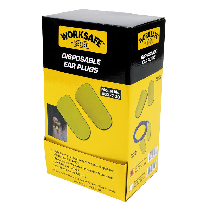 Worksafe Worksafe Disposable Ear Plugs - 200 Pairs 403/200 Worksafe - Dynamic Drive
