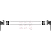 Apec Brake Hydraulic Hose Line Rear fits Citroën C3 II 2009-2016