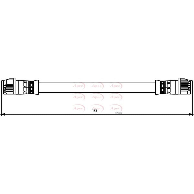 Apec Brake Hydraulic Hose Line Rear fits Citroën C3 II 2009-2016