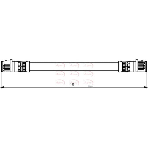 Apec Brake Hydraulic Hose Line Rear fits Citroën C3 II 2009-2016