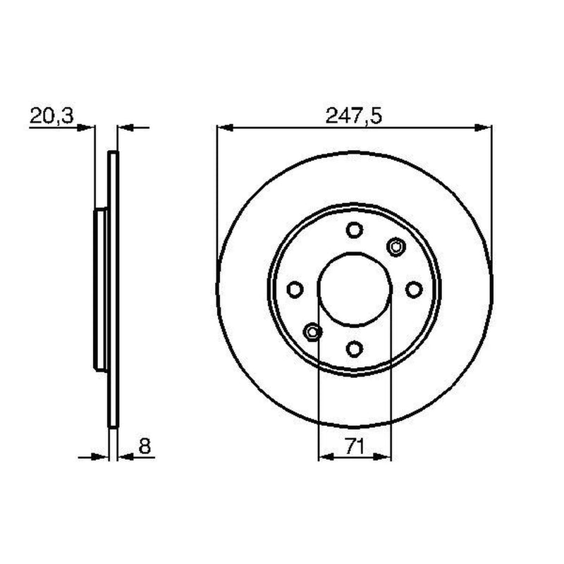 Bosch Front & Rear Brake Discs & Pads fits Peugeot 205 1987-1998 1.9
