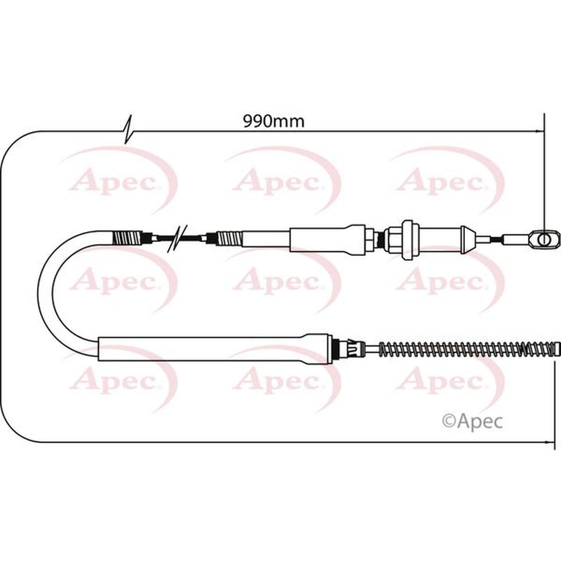 Apec Handbrake Cable Left Rear fits Land Rover Defender 1990-2016 2.5 3.5 3.9