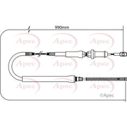 Apec Handbrake Cable Right Rear CAB1260