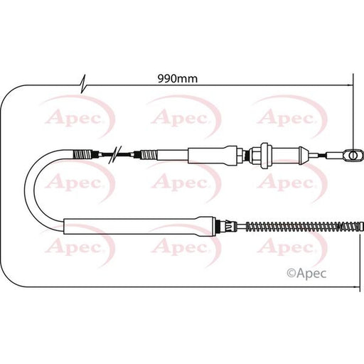 Apec Handbrake Cable Left Rear fits Land Rover Defender 1990-2016 2.5 3.5 3.9