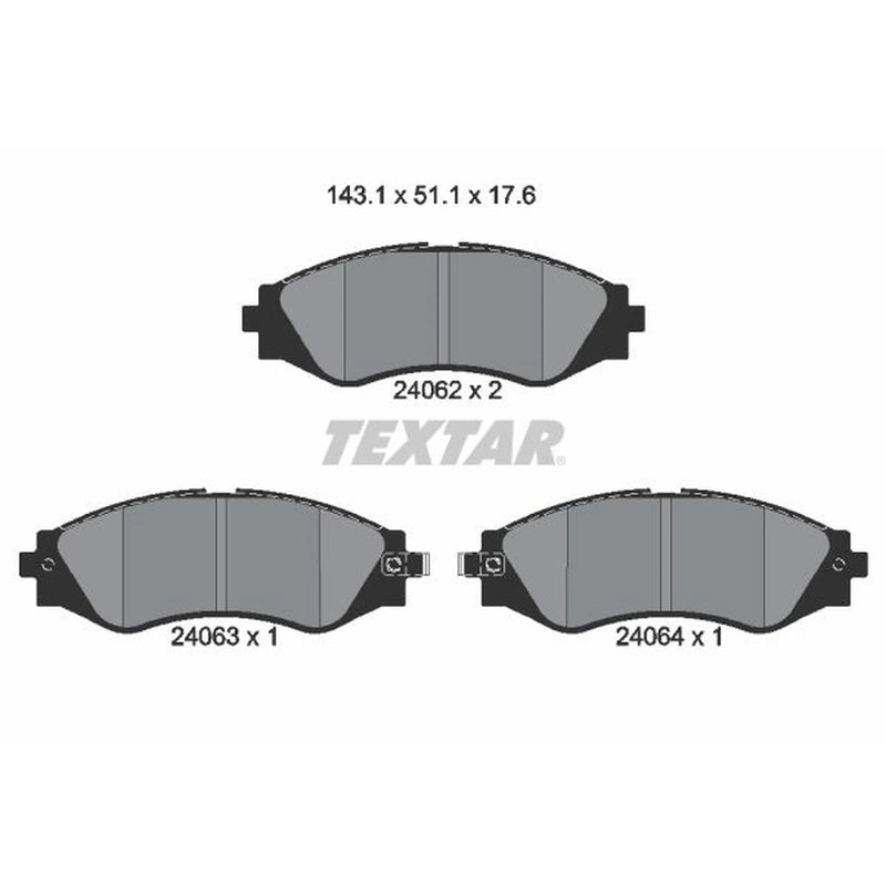 Textar Front Brake Pad Set 2406201