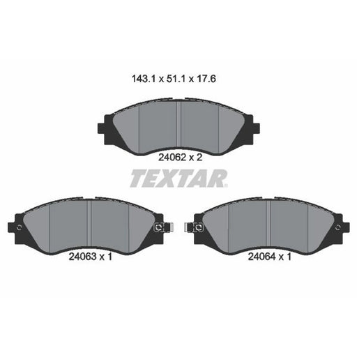 Textar Front Brake Pad Set 2406201