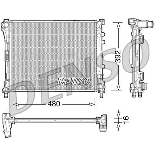 Denso Engine Radiator fits Fiat Panda 2012-2013 0.9