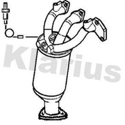 Klarius Catalyst Type Approved With Pipe Front fits Opel Agila A 2000-2007 1.0