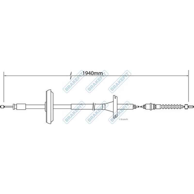 Apec Handbrake Cable Left Rear fits Saab 9-3 2002-2015 1.8 1.9 2.0 2.2 2.8
