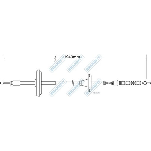 Apec Handbrake Cable Left Rear fits Saab 9-3 2002-2015 1.8 1.9 2.0 2.2 2.8