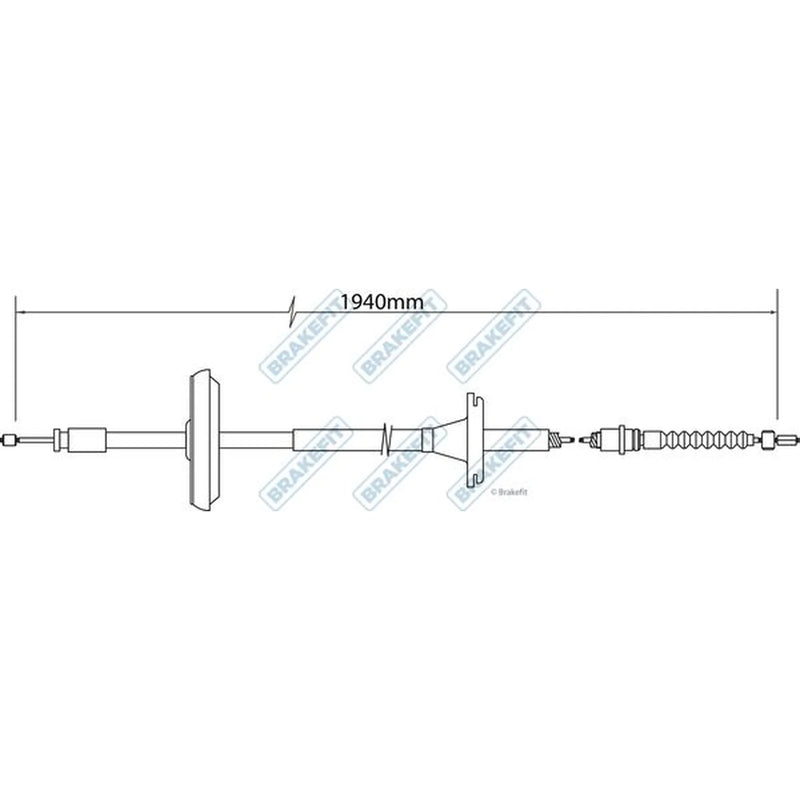 Apec Handbrake Cable Right Rear BBC3394