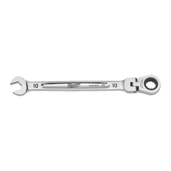Milwaukee 10 mm Max Bite Flexible Head Ratcheting Combination Spanner -1Pc Milwaukee - Dynamic Drive