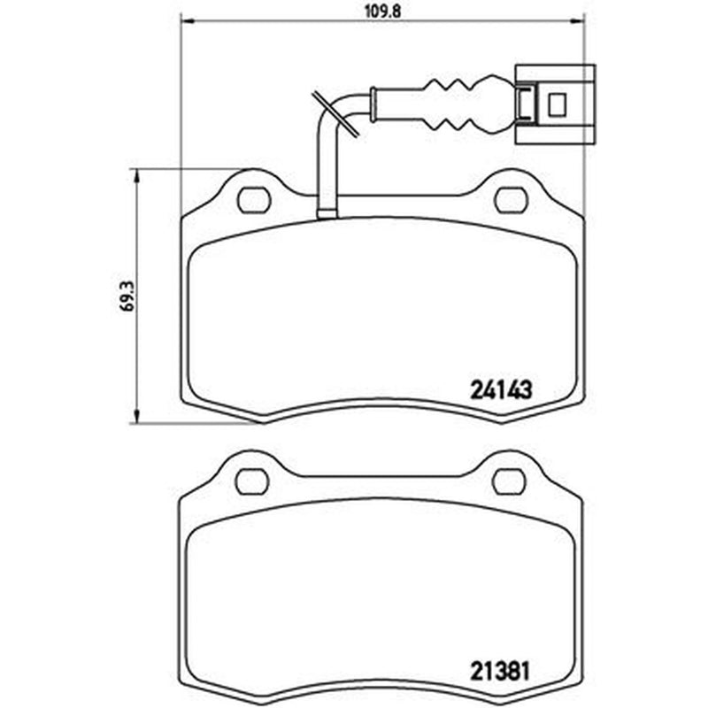 Brembo 4 x Front Brake Pad Set fits Seat Leon 2002-2006 1.8