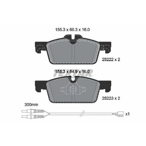 Textar Front Brake Pad Set 2522204