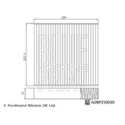 Blue Print Cabin Air Filter (Pollen Filter) ADBP250030