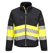 Portwest Pw3 Hi-Vis Class 1 Softshell Jacket (3L) 2XL PW375BKYXXL Portwest - Dynamic Drive