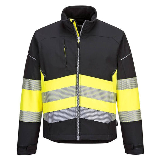 Portwest Pw3 Hi-Vis Class 1 Softshell Jacket (3L) 2XL PW375BKYXXL Portwest - Dynamic Drive