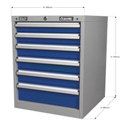 Sealey Cabinet Industrial 6 Drawer API5656 Sealey - Dynamic Drive