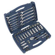 Sealey Socket & Spanner Set 46pc 3/8"Sq Drive WallDrive Metric AK8996 Sealey - Dynamic Drive
