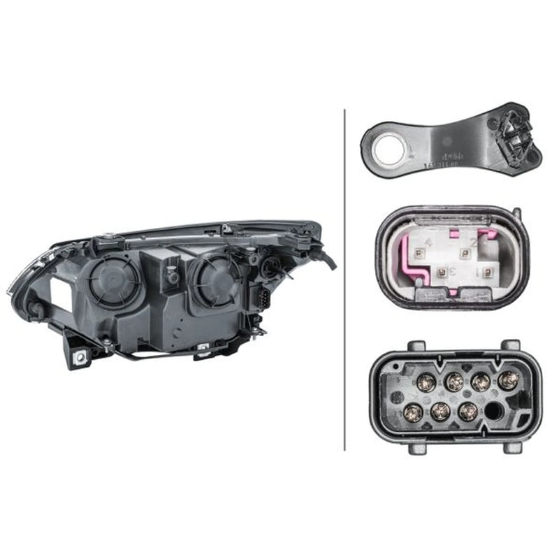 Hella Headlight Headlamp PY21W Right fits BMW 5 2001-2010