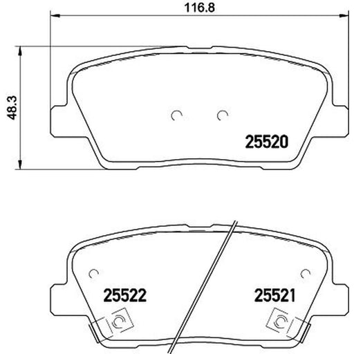 Mintex Front & Rear Pads fits Hyundai Genesis 2008-2014 2.0 3.8