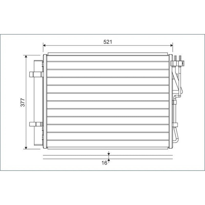 Valeo Air Conditioning Condenser 822624