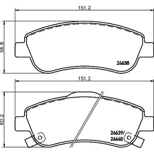 Mintex Front Brake Pad Set fits Honda Cr-V III 2006-2012 2.0 2.2 2.4