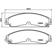 Mintex Front Brake Pad Set fits Chrysler 300C 2004-2023 2.7 3.0 3.5 3.6 5.7 6.1