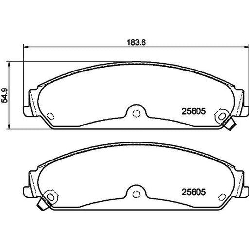 Mintex Front Brake Pad Set fits Chrysler 300C 2004-2023 2.7 3.0 3.5 3.6 5.7 6.1
