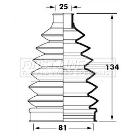 First Line Drive Shaft Bellow Kit Front Left Thermoplast fits Mitsubishi Rvr