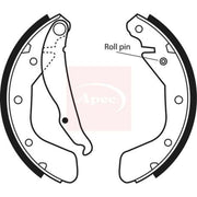 Apec Brake Shoe Set Axle Kit fits Opel Astra F 1991-2001 1.4 1.6 1.7
