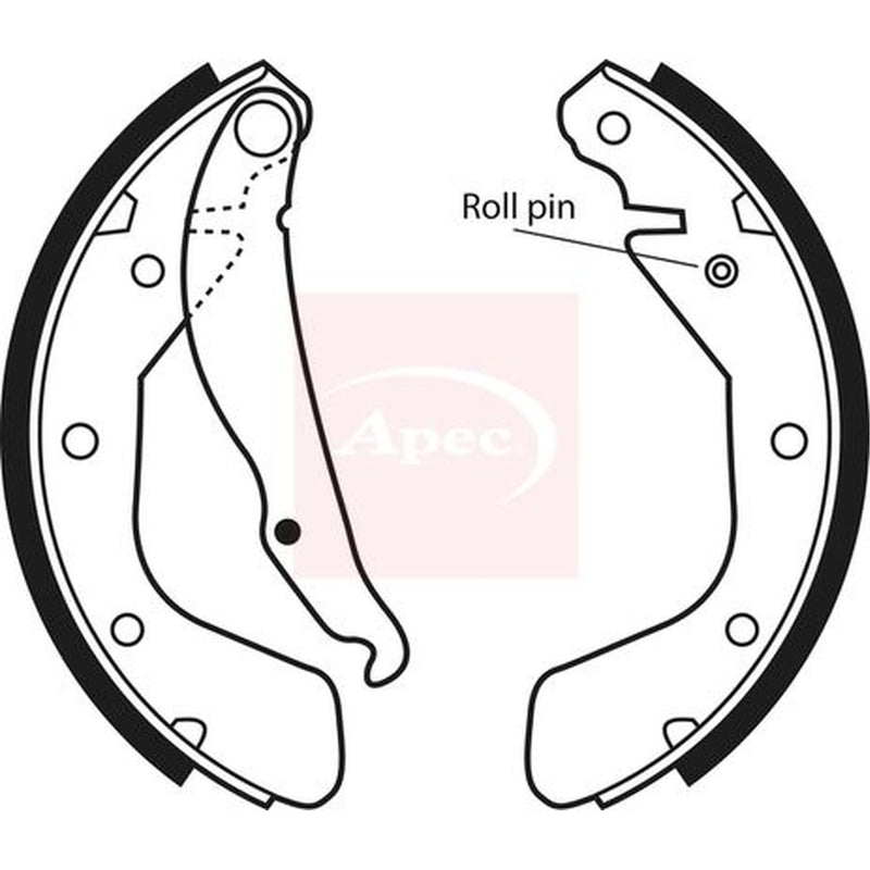 Apec Brake Shoe Set Axle Kit fits Opel Astra F 1991-2001 1.4 1.6 1.7