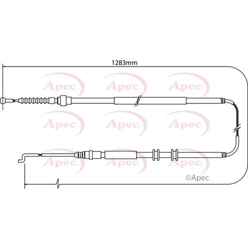 Apec Handbrake Cable Right Rear CAB1523