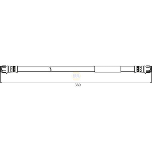 NAPA Brake Hydraulic Hose Line Rear fits Citroën Dispatch II 2007-2016 1.6 2.0