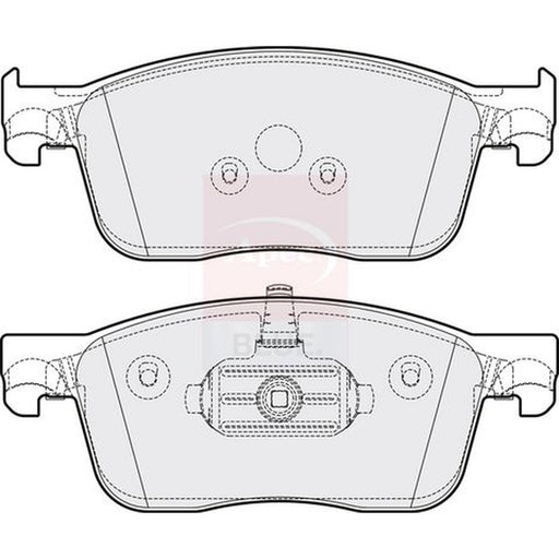 Apec Front Brake Pad Set fits Citroën C4 Spacetourer 2018-2019 1.2 1.5 1.6 2.0