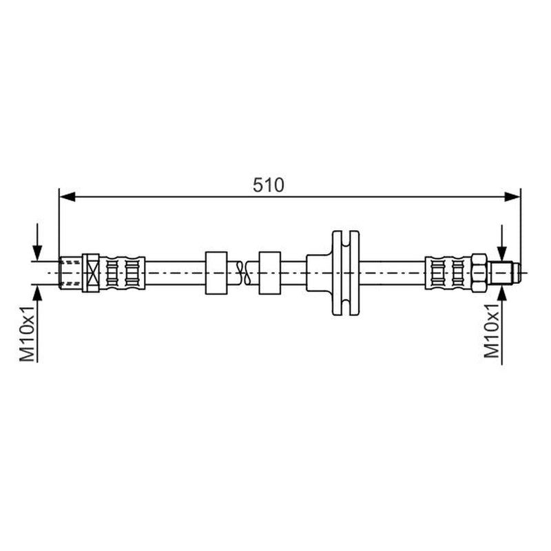 Bosch Brake Hydraulic Hose Line Front fits Land Rover Range Rover 2002-2012