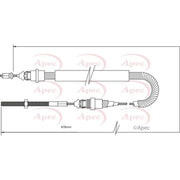 Apec Handbrake Cable Front CAB1330