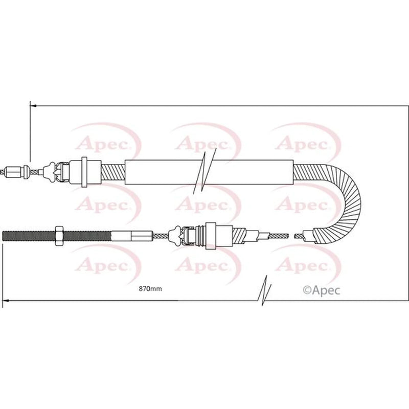 Apec Handbrake Cable Front CAB1330