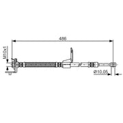 Bosch Brake Hydraulic Hose Line Front Right fits Hyundai Getz 2002-2010
