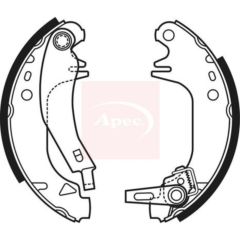 Apec Brake Shoe Set Axle Kit fits Citroën Ax 1991-1996 1.4