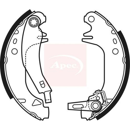 Apec Brake Shoe Set Axle Kit fits Citroën Ax 1991-1996 1.4