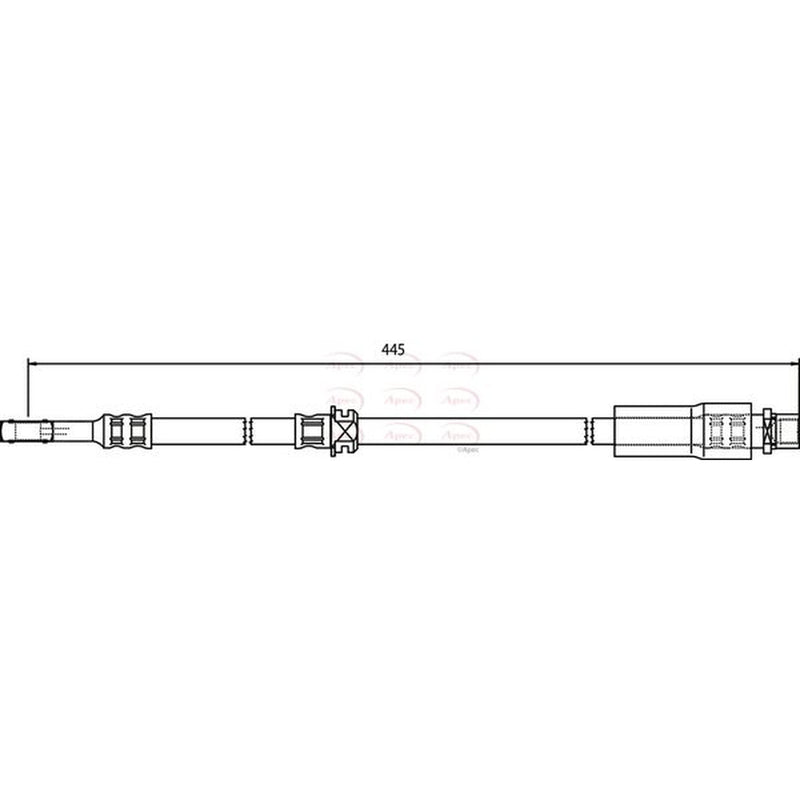 Apec Brake Hydraulic Hose Line Front fits Opel Astra H 2004-2010