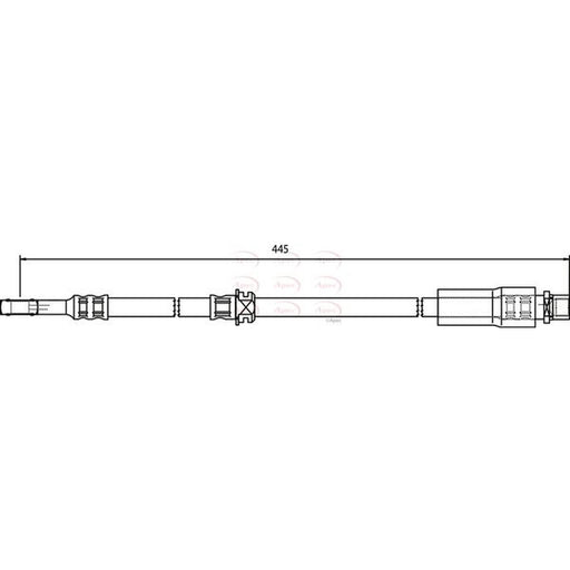 Apec Brake Hydraulic Hose Line Front fits Opel Astra H 2004-2010