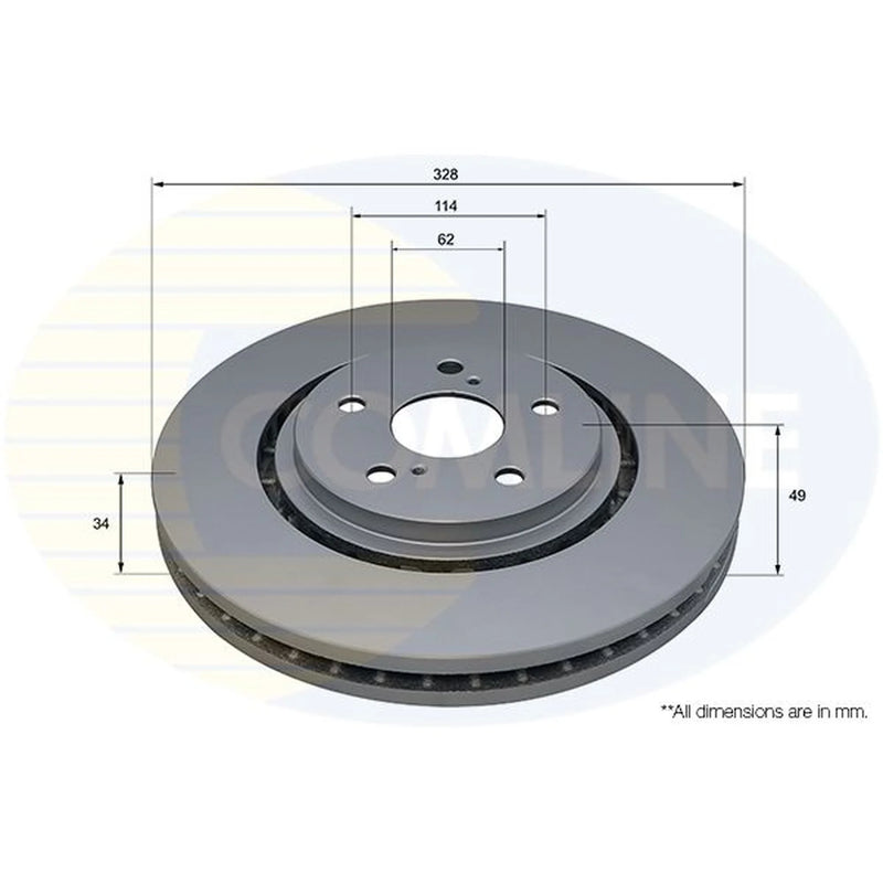 Comline Front & Rear Brake Discs & Pads fits Toyota Rav 4 V 2018 on 2.0