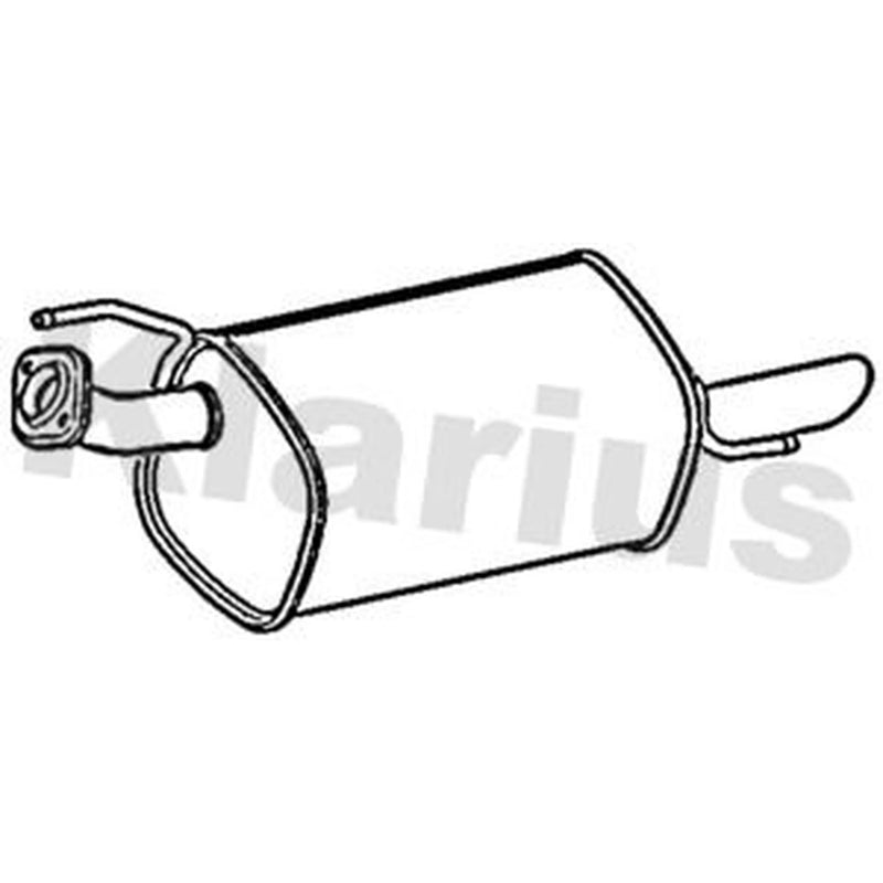 Klarius Box With Tail Pipe Rear fits Nissan Juke 2010-2019 1.6