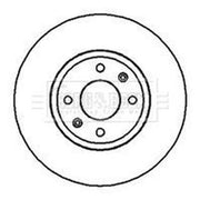 Borg & Beck 2 x Vented Front Brake Discs BBD4133-x2