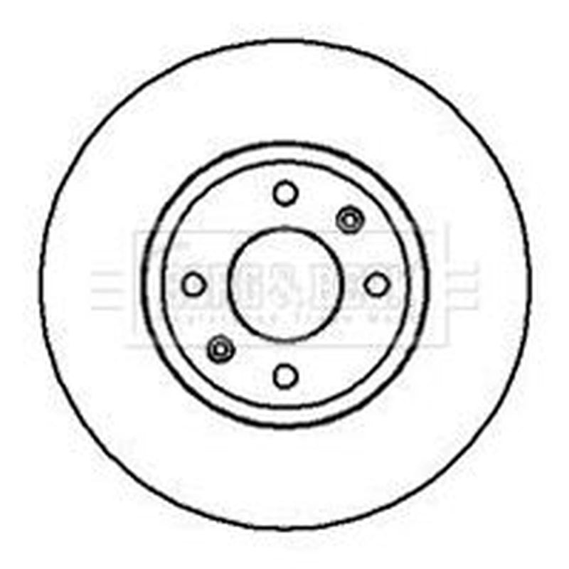 Borg & Beck 2 x Vented Front Brake Discs BBD4133-x2