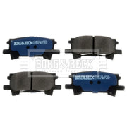 Borg & Beck Rear Brake Solid Discs & Pads fits Lexus Rx 2009-2015