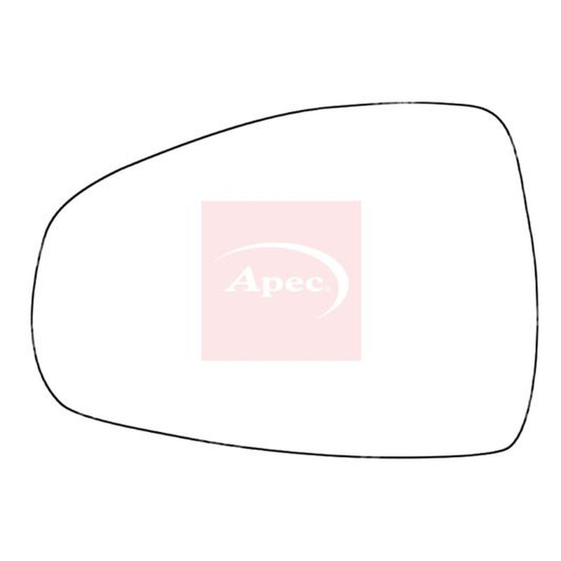 Apec Exterior Wing Mirror Glass Left fits Audi A1 2010-2018 1.0 1.2 1.4 1.6 2.0